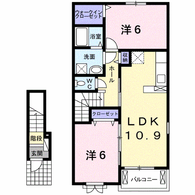 エスポワールⅠ 204【管理NO：1-024307901-02040】 ★家具家電は申し込み後に搬入します★ ★2026年10月中旬入居可能★の物件画像