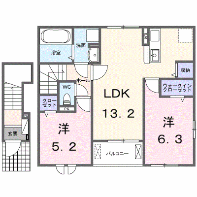 レスポワール　Ｃ 202【管理NO：1-027721401-02020】 ★家具家電は申し込み後に搬入します★ ★2027年02月上旬入居可能★の物件画像