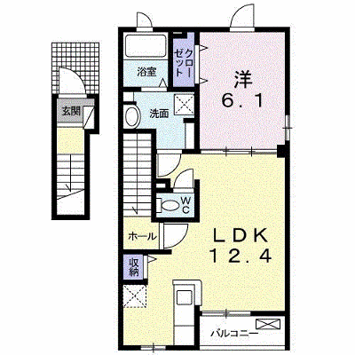 フレッサ 201【管理NO：1-027386901-02010】 ★家具家電は申し込み後に搬入します★ ★2026年10月中旬入居可能★の物件画像