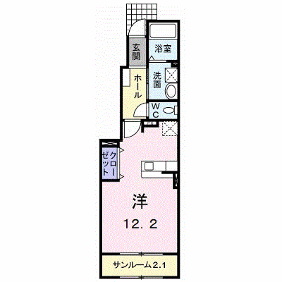 メゾン・ド・ルーチェⅠ 102【管理NO：1-014684701-01020】 ★家具家電は申し込み後に搬入します★ ★2026年10月中旬入居可能★の物件画像