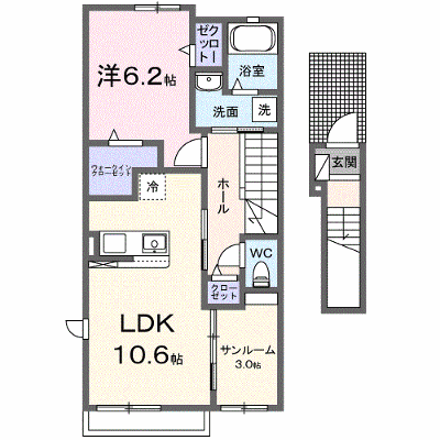 あかつき　Ｂ 205【管理NO：1-027293102-02050】 ★家具家電は申し込み後に搬入します★ ★2026年11月中旬入居可能★の物件画像