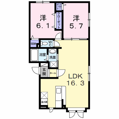 ポレール 102【管理NO：1-016872601-01020】 ★家具家電は申し込み後に搬入します★ ★2026年11月上旬入居可能★の物件画像