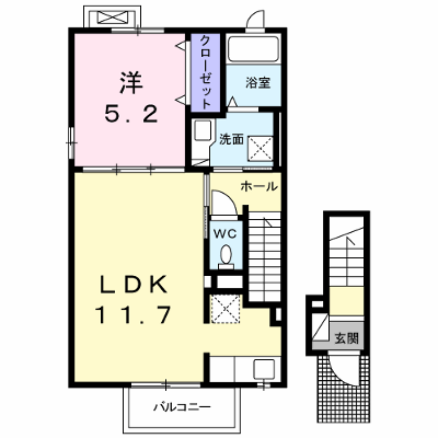 フォレスト　Ａ棟 201【管理NO：1-022158001-02010】 ★家具家電は申し込み後に搬入します★ ★2026年11月下旬入居可能★の物件画像