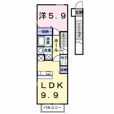 ソレイユ 203【管理NO：1-013352801-02030】 ★家具家電は申し込み後に搬入します★ ★2026年10月下旬入居可能★の物件画像