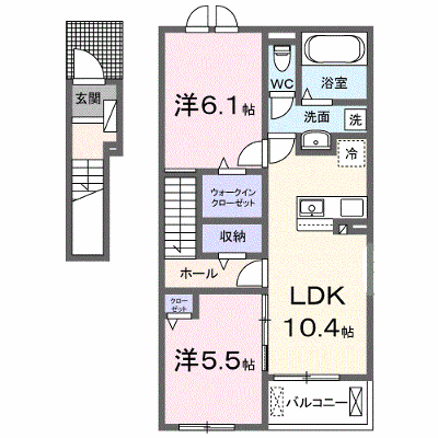 アヴェクトワ 201【管理NO：1-027379201-02010】 ★家具家電は申し込み後に搬入します★ ★2026年11月中旬入居可能★の物件画像