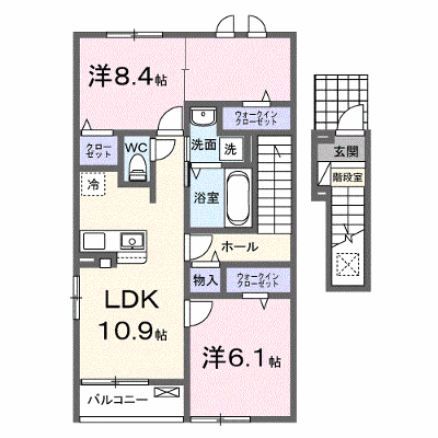 ルーチェ　ウシザワ　Ａ 203【管理NO：1-028661401-02030】 ★家具家電は申し込み後に搬入します★ ★2026年11月上旬入居可能★の物件画像