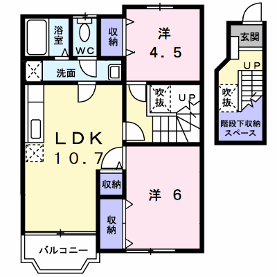 レリーフ　ウェステリアＢ 203【管理NO：1-011214802-02030】 ★家具家電は申し込み後に搬入します★ ★2026年11月上旬入居可能★の物件画像