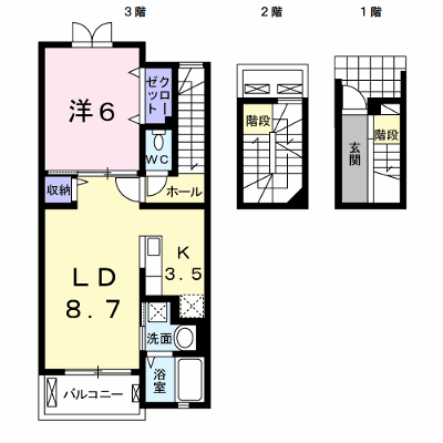 フェアリールゥー 302【管理NO：1-020824901-03020】 ★家具家電は申し込み後に搬入します★ ★2026年11月上旬入居可能★の物件画像