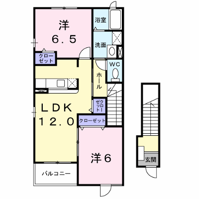 プリムローズ　Ｂ 201【管理NO：1-014350802-02010】 ★家具家電は申し込み後に搬入します★ ★2026年12月下旬入居可能★の物件画像
