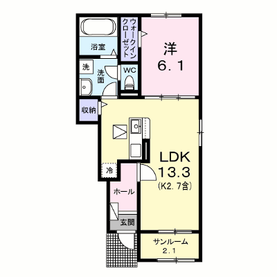 プティ　ボヌール 105【管理NO：1-028685801-01050】 ★家具家電は申し込み後に搬入します★ ★2027年01月下旬入居可能★の物件画像