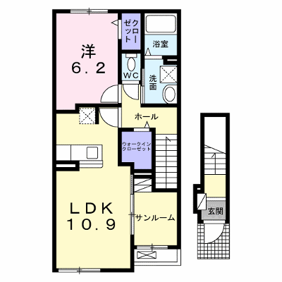 メナージュ・リアン 203【管理NO：1-025818401-02030】 ★家具家電は申し込み後に搬入します★ ★2026年10月上旬入居可能★の物件画像