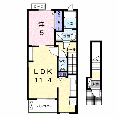 サングレイスⅠ 205【管理NO：1-021073801-02050】 ★家具家電は申し込み後に搬入します★ ★2026年11月上旬入居可能★の物件画像