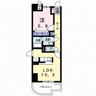 シエーネ玉川 307【管理NO：1-014610301-03060】 ★家具家電は申し込み後に搬入します★ ★2026年10月中旬入居可能★の物件画像