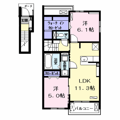 キラーナ　Ⅱ 201【管理NO：1-024992802-02010】 ★家具家電は申し込み後に搬入します★ ★2026年10月下旬入居可能★の物件画像