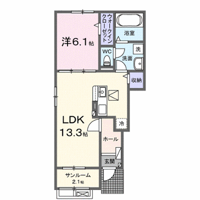 プリムローズ　Ｋ 101【管理NO：1-027215701-01010】 ★家具家電は申し込み後に搬入します★ ★2026年11月上旬入居可能★の物件画像