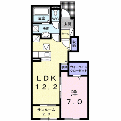シャン・ド・フルールⅠ 102【管理NO：1-026349201-01020】 ★家具家電は申し込み後に搬入します★ ★2026年11月中旬入居可能★の物件画像