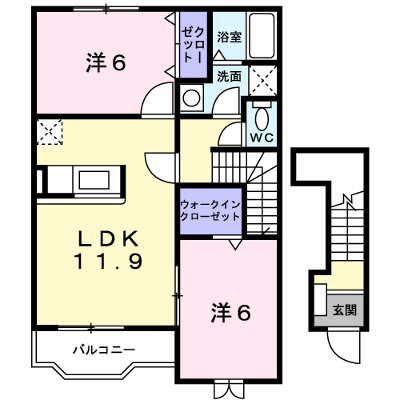 クラールＢ 201【管理NO：1-012990102-02010】 ★家具家電は申し込み後に搬入します★ ★2026年10月中旬入居可能★の物件画像