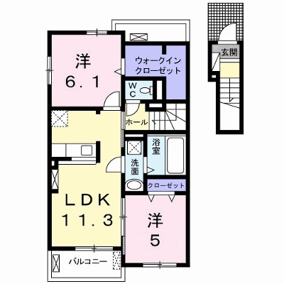 レーヴフロンスＣ 204【管理NO：1-026249401-02040】 ★家具家電は申し込み後に搬入します★ ★2026年10月中旬入居可能★の物件画像