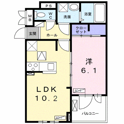 ヴィラ・コスタリカ 103【管理NO：1-026104101-01030】 ★家具家電は申し込み後に搬入します★ ★2026年11月上旬入居可能★の物件画像