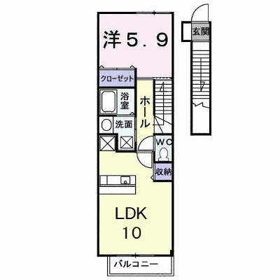シャン・ド・フルール　Ａ 203【管理NO：1-012342001-02030】 ★家具家電は申し込み後に搬入します★ ★2026年11月上旬入居可能★の物件画像