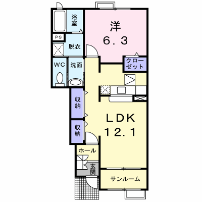 ローズコートつのい 102【管理NO：1-014748501-01020】 ★家具家電は申し込み後に搬入します★の物件画像