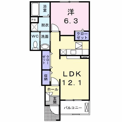 ペイコリーヌＡ 102【管理NO：1-014465801-01020】 ★家具家電は申し込み後に搬入します★ ★2026年10月中旬入居可能★の物件画像