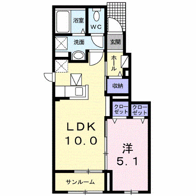 ニシキレーベンⅠ 103【管理NO：1-025147901-01030】 ★家具家電は申し込み後に搬入します★ ★2026年11月上旬入居可能★の物件画像