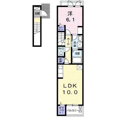 ラフィーネ・ロジュマン　Ⅰ 203【管理NO：1-026314101-02030】 ★家具家電は申し込み後に搬入します★ ★2026年10月中旬入居可能★の物件画像