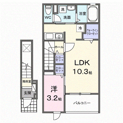 エルノア 202【管理NO：1-028594301-02020】 ★家具家電は申し込み後に搬入します★ ★2026年11月中旬入居可能★の物件画像