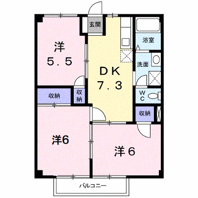 フローラルタウンＢ 202【管理NO：1-005737102-02020】 ★家具家電は申し込み後に搬入します★ ★2026年10月下旬入居可能★の物件画像