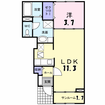 プルミエＡ 101【管理NO：1-016718301-01010】 ★家具家電は申し込み後に搬入します★ ★2026年11月上旬入居可能★の物件画像