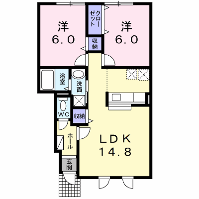 パークサイドＣ 102【管理NO：1-016685102-01020】 ★家具家電は申し込み後に搬入します★ ★2026年11月中旬入居可能★の物件画像
