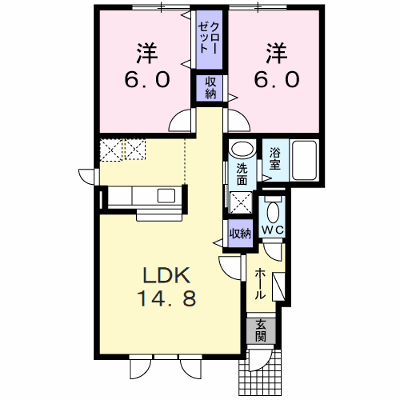 ベルブランⅡ 101【管理NO：1-016384602-01010】 ★家具家電は申し込み後に搬入します★ ★2026年11月上旬入居可能★の物件画像