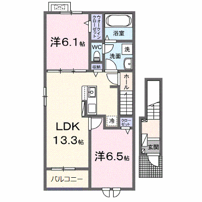 ラルース　Ａ 201【管理NO：1-027337601-02010】 ★家具家電は申し込み後に搬入します★ ★2026年12月上旬入居可能★の物件画像