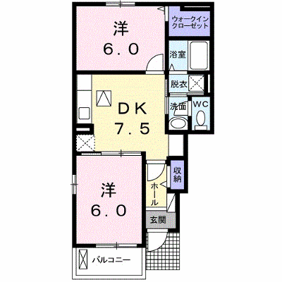グランド　ソレイユⅢ 101【管理NO：1-019666003-01010】 ★家具家電は申し込み後に搬入します★ ★2026年10月中旬入居可能★の物件画像
