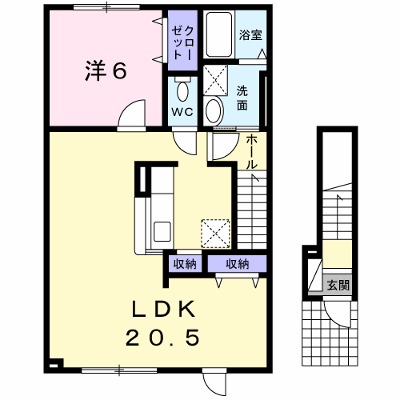 グランソレイユ 201【管理NO：1-018383201-02010】 ★家具家電は申し込み後に搬入します★ ★2026年11月中旬入居可能★の物件画像