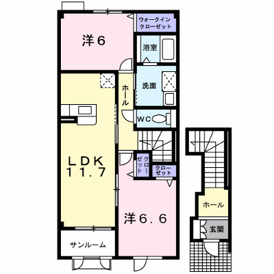 イヴェールⅢ 202【管理NO：1-013069302-02020】 ★家具家電は申し込み後に搬入します★ ★2026年11月上旬入居可能★の物件画像