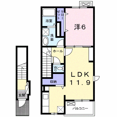 パルタージュ 202【管理NO：1-021903501-02020】 ★家具家電は申し込み後に搬入します★ ★2026年11月上旬入居可能★の物件画像