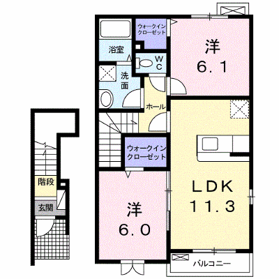 パレ　シャルマンⅡ 205【管理NO：1-017547502-02040】 ★家具家電は申し込み後に搬入します★ ★2026年11月下旬入居可能★の物件画像