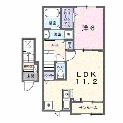 ツリーベルヒルズ 203【管理NO：1-028145401-02030】 ★家具家電は申し込み後に搬入します★ ★2026年10月中旬入居可能★の物件画像