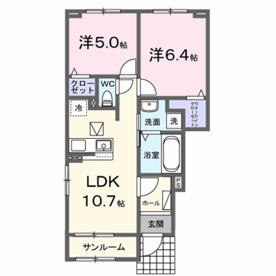 エトリエⅡ 101【管理NO：1-028583902-01010】 ★家具家電は申し込み後に搬入します★ ★2027年03月下旬入居可能★の物件画像