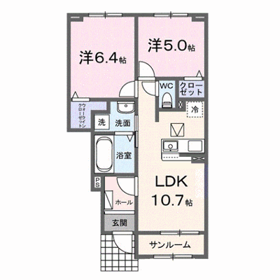 エトリエⅠ 104【管理NO：1-028583901-01040】 ★家具家電は申し込み後に搬入します★ ★2027年03月下旬入居可能★の物件画像