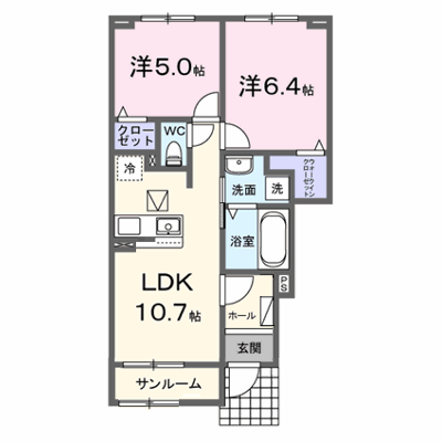 エトリエⅠ 102【管理NO：1-028583901-01020】 ★家具家電は申し込み後に搬入します★ ★2027年03月下旬入居可能★の物件画像