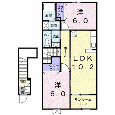 パークサイド　カレート　Ｃ 203【管理NO：1-015194901-02030】 ★家具家電は申し込み後に搬入します★ ★2026年12月中旬入居可能★の物件画像