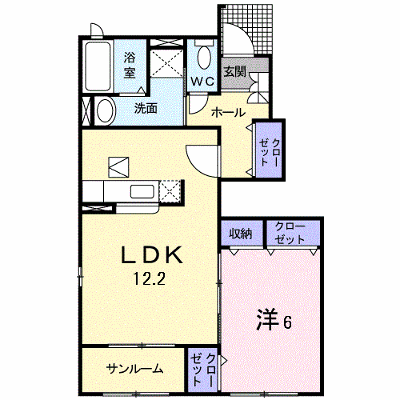 ヴィラージュ　Ⅲ 104【管理NO：1-014521203-01040】 ★家具家電は申し込み後に搬入します★ ★2026年10月中旬入居可能★の物件画像