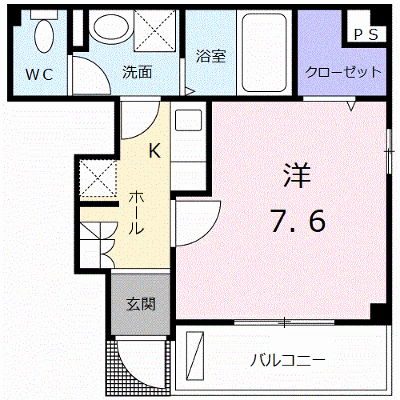 フォンテーヌ 102【管理NO：1-020151201-01020】 ★家具家電は申し込み後に搬入します★ ★2026年10月中旬入居可能★の物件画像