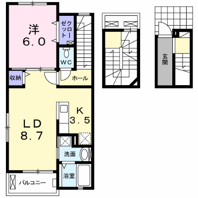ベル　ミラージュ 305【管理NO：1-021456101-03040】 ★家具家電は申し込み後に搬入します★の物件画像