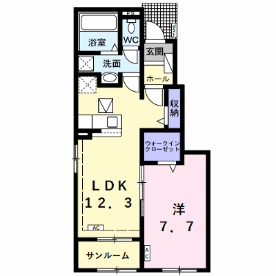 ルリアン 105【管理NO：1-027912601-01040】 ★家具家電は申し込み後に搬入します★ ★2026年11月上旬入居可能★の物件画像