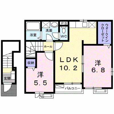 エトワール 205【管理NO：1-015116801-02040】 ★家具家電は申し込み後に搬入します★の物件画像