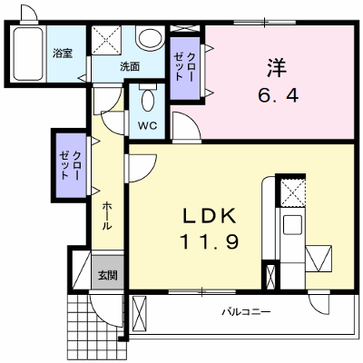 メゾン花水木　Ⅱ 102【管理NO：1-015744402-01020】 ★家具家電は申し込み後に搬入します★ ★2026年10月下旬入居可能★の物件画像